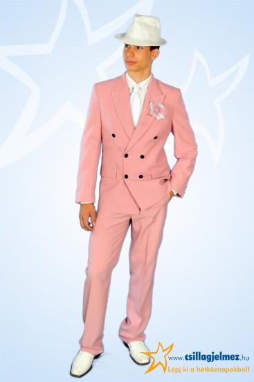 Gengszter csíkos öltöny rózsaszín